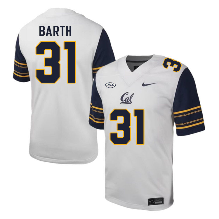 California Golden Bears #31 Hunter Barth ACC Conference College Football Jerseys Stitched Sale-White